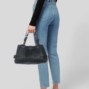 Longchamp leather buckle tote - grained leather